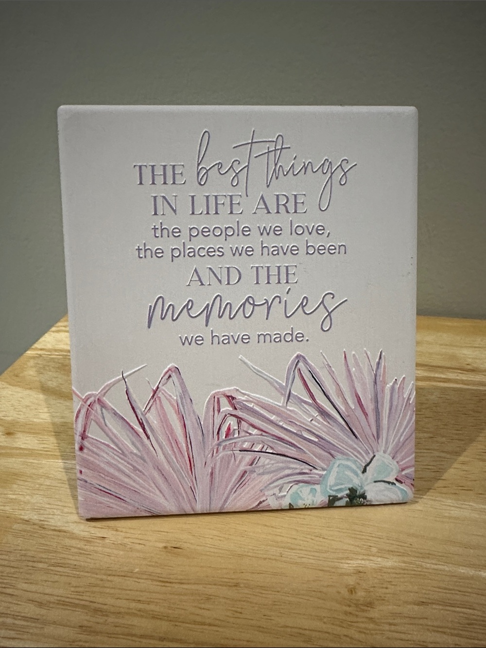 Splosh by Joey Inspirational Memory Verse Tile with Stand - Pink